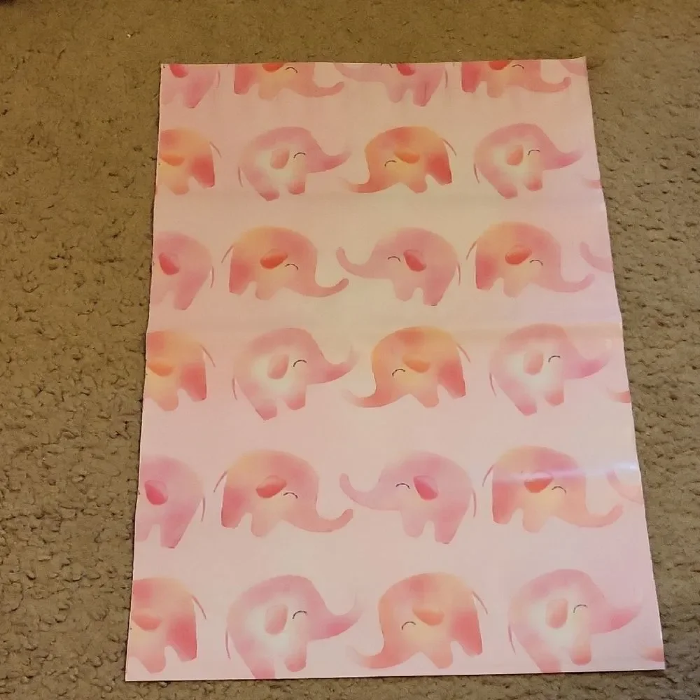 Pink Elephant Patterned Poly Mailer
